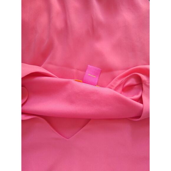 Catherine Women's Size M Coral Summer Dress Long sleeve with Nice lace V-neck - Picture 8 of 9